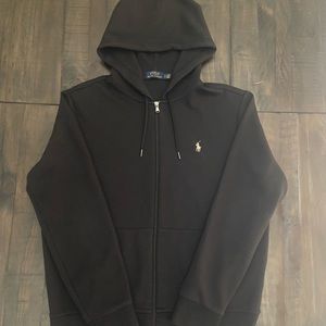 Black Polo hoodie smoke free pet free home.